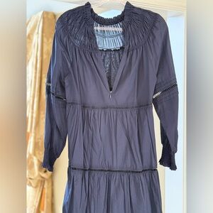 New navy blue long sleeve mini dress